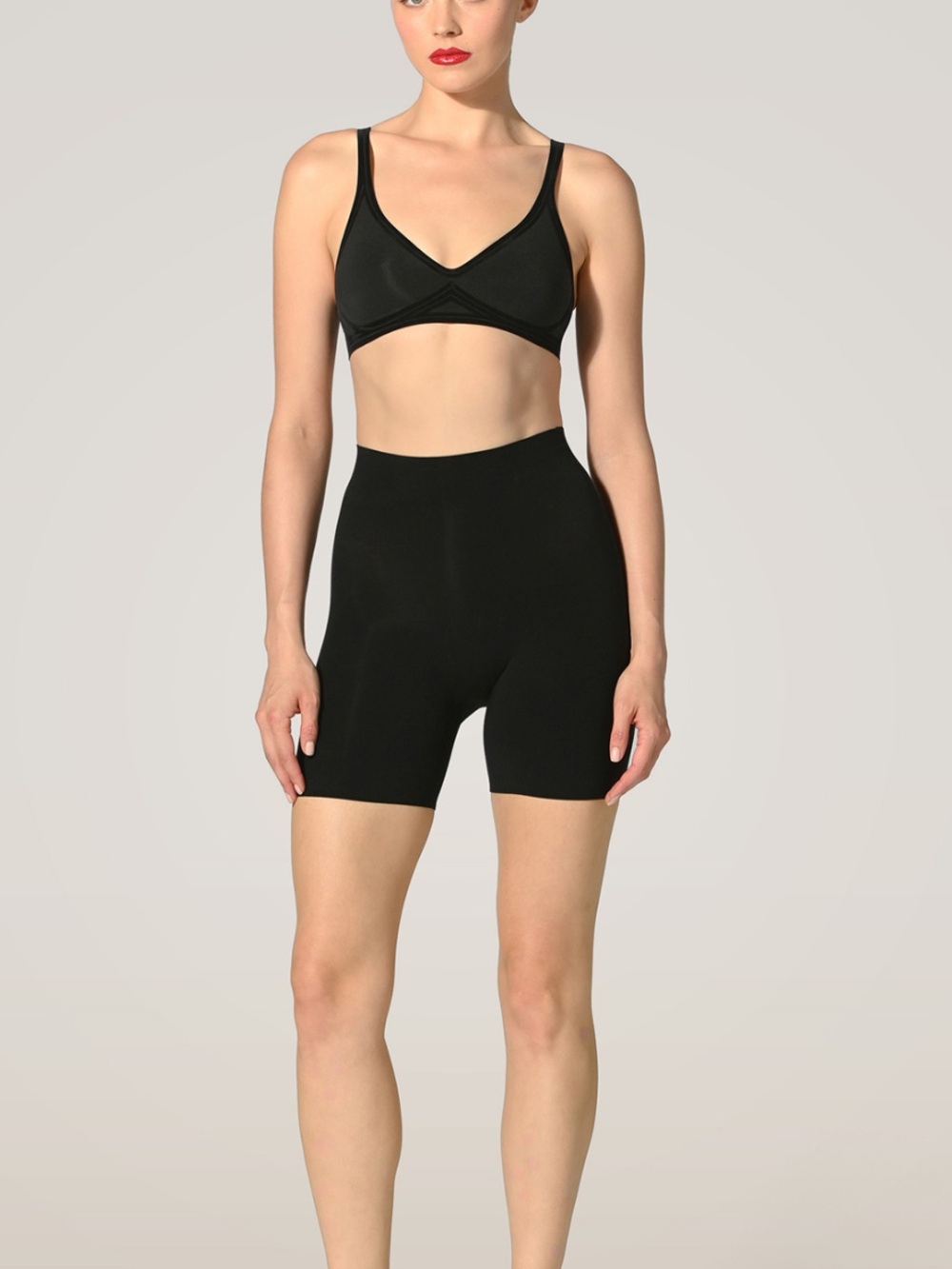 Wolford Black Sculpting High-Waist Shapewear Shorts - Size 6